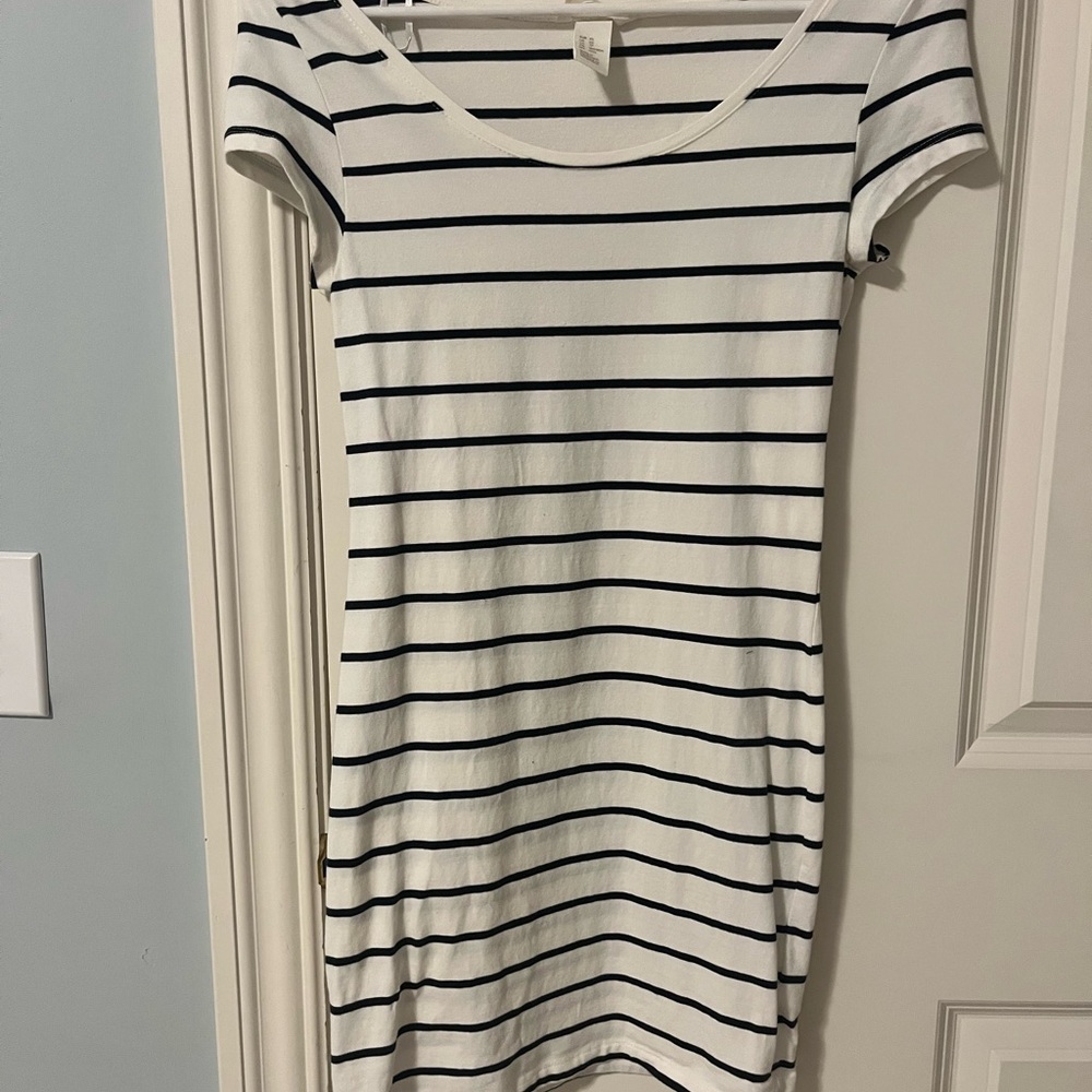 Striped Black and White Dress